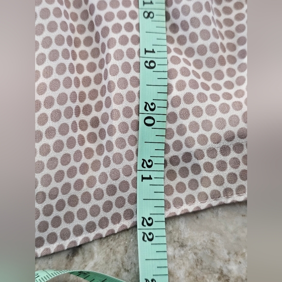 Ann Taylor Petite Peplum Blouse - Polka Dot & Stripe Print, Sleeveless Small - Picture 8 of 9